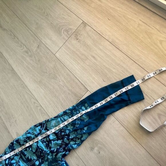 Anthropologie Pilcro Blue Floral Button Down Blouse w/ Liner size L - Picture 4 of 8